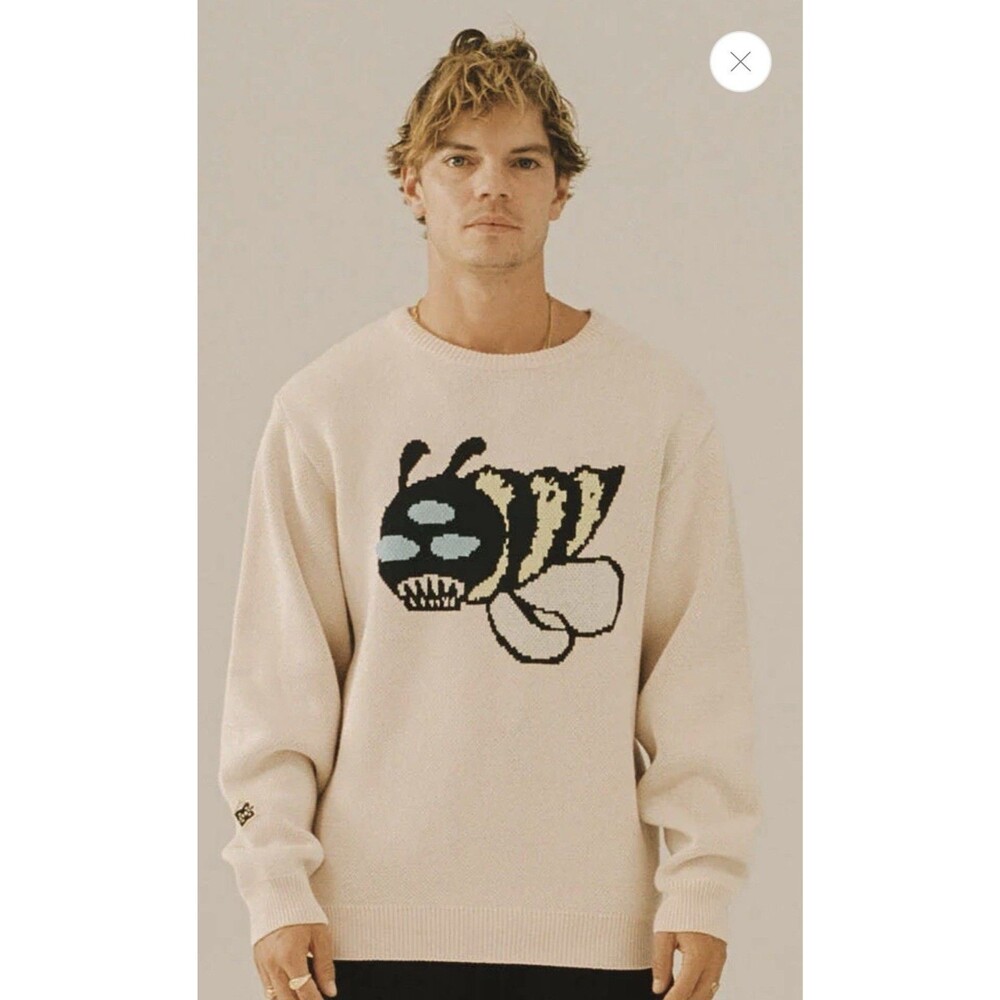 The Swarm DC Shoes X Grimey Raw Honey Knit Sweater Pink Size Medium